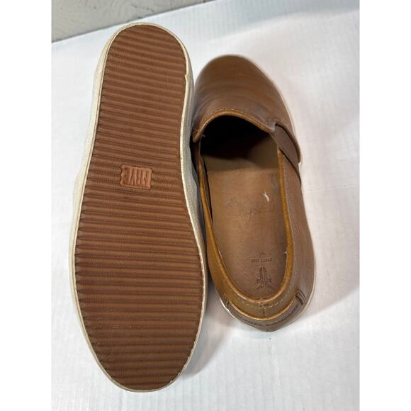 Frye Dylan Womens Brown Cognac Fashion Sneaker Slip On Shoe Size 9 - Picture 4 of 5